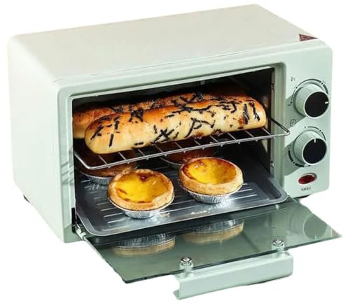 QUTBAG Mini Four 12 L, Four à Convection avec température et minuterie réglables, Grille-Pain de comptoir avec 2 Boutons, cuisinière électrique et Grill pour Cuisson, rôtissage, Grillage