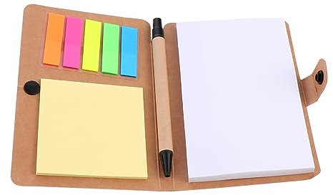 HAPINARY Satz Selbstklebende Notizbücher Mit Kraftpapier-umschlag Und Indexaufkleber Zum Notieren