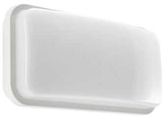 Licht-Erlebnisse Außenlampe Wand LED IP55 23,6 cm breit Weiß eckig 4200 K 1780 lm blendarme Wandleuchte außen Feuchtraumlampe Terrassenlampe
