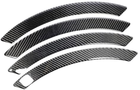 PENGFNB para Jaguar F-Pace 2016-2018 Coche Cejas de Rueda Protector Embellecedor Lateral Guardabarros Paso de Rueda Carbon Fiber Pegatinas,A/Black
