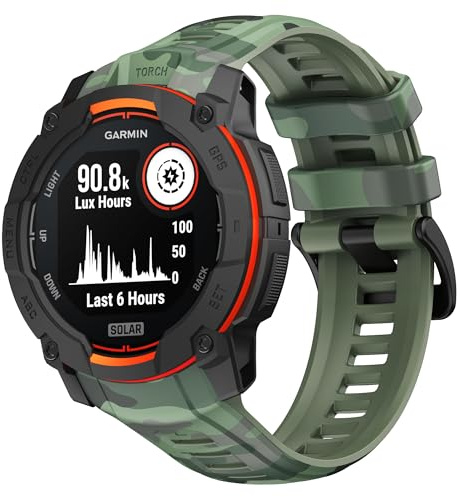 SMYAOSI Rem för Garmin Instinct 3 45 mm 50 mm, justerbart armband silikon mjukt sport fitness klockarmband ersättningsband för Instinct 3 smartwatch, Garmin instinct3 50mm, Silikon, Ingen ädelsten