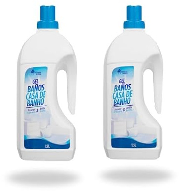 Limpiador de Baños en Gel – Pack de 2 Botellas de 1,5 Litros – Eficaz Contra Cal y Suciedad