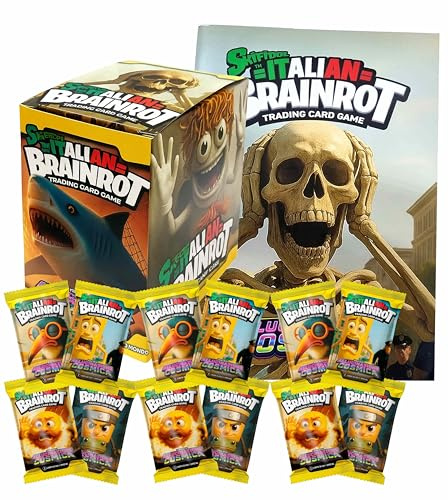 Skifidol Italian Brainrot Série Beta Hallucination Cosmique | Boîte de 12 sachets avec 7 cartes à collectionner et album de classeur | Jeu de cartes de trading