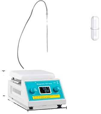 Agitateur magnétique, 2L 5L agitateur magnétique plaque chauffante boisson agitateur mélangeur shaker avec barre d'agitation affichage numérique mélangeur Portable for laboratoire Pour la chimie(2XL)