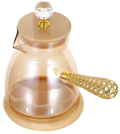 Cafetière Turque en Verre 550ml avec Poignée Latérale, Verseuse Élégante | Préparation Manuelle, Goût Authentique Préservé, Isolation Thermique, Usage Polyvalent pour Plaisirs Personnels et Réunions