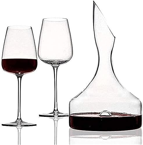Genérico Decantadores de Vino de Cristal soplado a Mano, Juego de Copas, Whisky, decoración de Bar en casa con Sello de Corcho