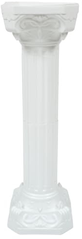 Kichvoe Wedding Roman Pillar Decorative Column Outdoor Road Guide Ornament White 34.65 Inch Versatile Wedding Party Supply and Photography Prop