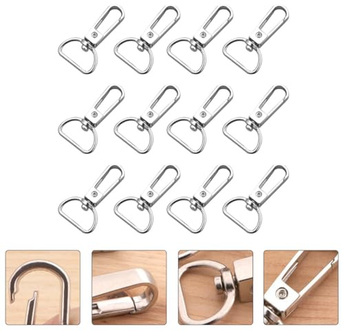 OHPHCALL 20 Piezas de Hebillas para Llaveros DIY de Aleación Metálica Cierres de Resorte Giratorios Aplicables de 2 CM para Bolsos Mochilas y Accesorios de Manualidades
