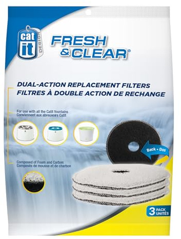 Catit Ersatz-Reinigungfilter 3er-Pack für 2 L Trinkbrunnen (Art-Nr.: 50057)