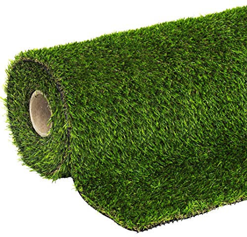 Windhager Kunstrasen CHELSEA Rasenteppich 100 x 400 cm wasserdurchlässig mit Drainagefunktion für Balkon und Terrasse, UV-beständig Florhöhe 25 mm