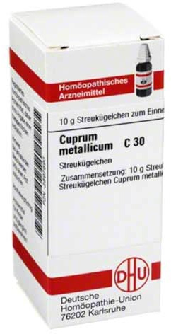 DHU Cuprum metallicum C30 Streukügelchen, 10 g Globuli