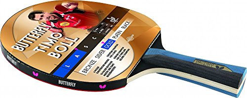 Butterfly® Timo Boll Gold Raquette de tennis de table professionnelle pour joueurs de haute qualité Revêtement Pan Asia certifié ITTF Forme de poignée concave