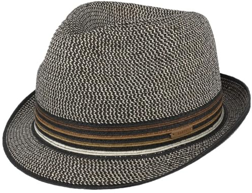 Barts Fluoriet Trilby Stråhatt Herrar - solhatt sommarhatt strandhatt Sommar Vår-sommar - One Size brun