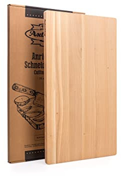 Axtschlag XXL Arbeits- & Schneidebrett, edles Kirschholz, 700x400x25 mm, extra großes Küchenbrett, massives Holz, pflegeleicht, beidseitig verwendbar