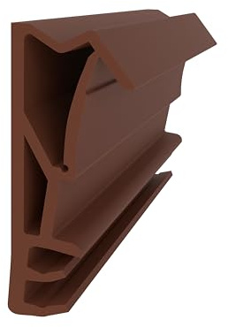 Flügelfalzdichtung für Holzfenster - Braun - 6 m - Fensterdichtung | 18 mm Falzhöhe - 4-5 mm Nutbreite - Fenster- und Türdichtung für Holzrahmen - Gummidichtung - Ersatzprofil für Flügel