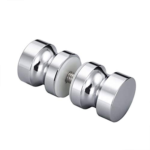 Concisea Türknöpfe aus Edelstahl, Schiebetürgriffe, Duschtürgriffe, Ersatztürgriffe aus poliertem Chrom, runder Türgriff aus Glas, aus langlebigem Edelstahl