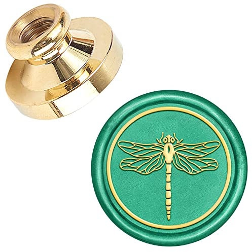 CRASPIRE Wax Seal Stamp Head Libelle Abnehmbare Versiegelung Messing Stamp Head Für Kreative Geschenkumschläge Einladungskarten Dekoration