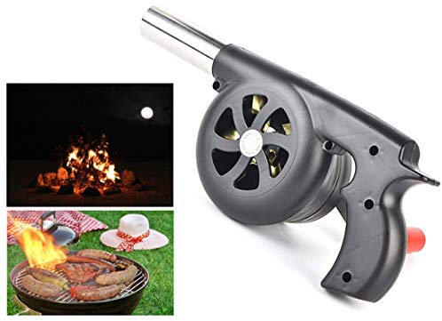 CMLLING Großes handgekurbeltes Verbrennungsgebläse für den Außenbereich, manuelles Grillgebläse, für Camping- / Picknick- / Außenaktivitäten.