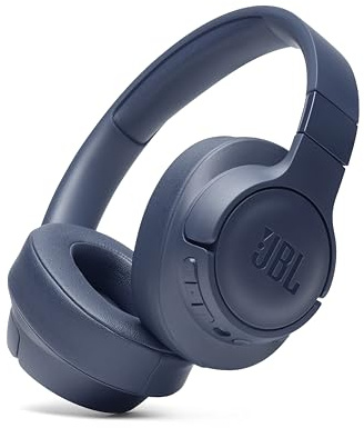 JBL Tune 760 NC Wired and Wireless Over-Ear Headphones with Built-In Microphone, Active Noise-Cancelling and Hands-Free Controls, Blue