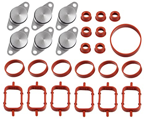 DOCAS 6 x 22 mm 11612246949 Reparaturset Drallklappen | Swirl Flaps mit O-Ring Dichtungen der Ansaugbrücke, kompatibel mit E87 E46 E90 E91 E92 E93 E39 E60 E83 E53