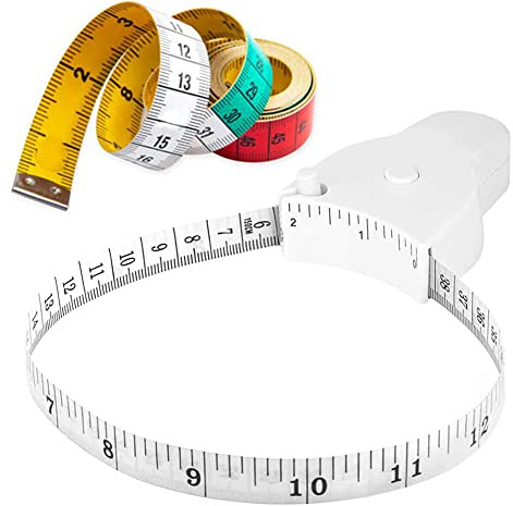 Cezmkio 2 STÜCKE Maßband Körpermaßband 150 cm, einziehbares Maßband zur Körpermessung und Gewichtsabnahme, genaues Körpermaßband für Fitness, Schneider, Nähen, Basteln, Kleidung