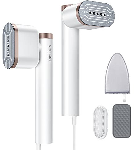 Newbealer Steamer Dampfglätter, 1200W, 120ml, Tragbarer Dampfbügel mit Hand Dampfbürste für Kleidung & Hemden Bügeln, 2 Dampfstufen, 20s Schnellaufheizend, Horizontales und Vertikales Dampfen