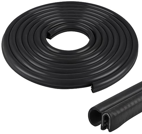 EFUTURETIME 6m Auto Türdichtung Universal EPDM Kofferraumdichtung Schwarz | Gummidichtung, Dichtungsprofil, ohne Kleber, für Wohnwagen, LKW, KFZ, Garage und Maschinen, Seitlich