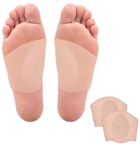 ANNCHILIO 2 Stück Mittelfußstütze Plantar Arch Support Gel Pad - Ein weiches Gel-Pad zur Unterstützung von Plantar-Fasziitis, Plattfüßen, Senkfuß und Schmerzlinderung