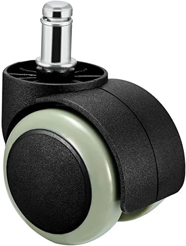 XYWHPGV Office Chair Casters Wheels 2 Inch PU Twin Wheel Universal 11mm Stem Swivel Caster Gray Color(30d60 c216b 8e4f8 2daf9 1ea9e 0f527