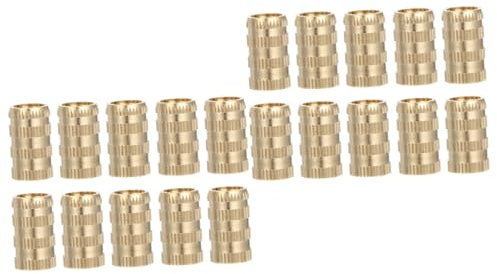 PartyKindom 20 Stk Rändelmutter Teile einbetten gerändelte Gewindemutter Teile für t Nuss 3d drucker zubehör Mutter mit Innengewinde Form festlegen Holz Kupfer Nuss Einfügung m10 Komponente