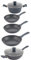 Salter COMBO-9232 Marino 5 Piece Pan Set – Non-Stick Cookware with Frying Pans, Stockpot, Wok with Lid, Induction Suitable Soup Cooking Pots, Forged Aluminium, PFOA-Free, Casserole, Curries, Pancakes