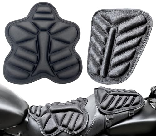 Coussin de siège de Moto – Coussin d'air Respirant, Coussin de siège de véhicule Absorbant Les Chocs | Housses de siège antidérapantes et Confortables pour Moto, Longs trajets et Voyages,