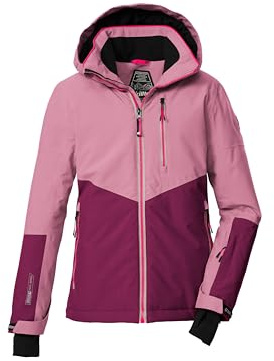 killtec Skidjacka/funktionell jacka med huva och snöfall KSW 207 GRLS SKI JCKT, ljusrosa/mörk hallon, 164, 43561-000