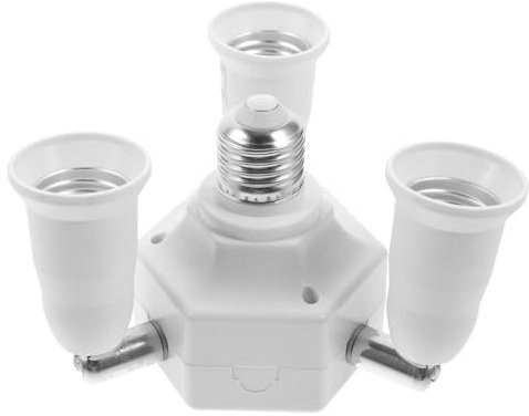 Gadpiparty Lampenfassungsverteiler E27/e40 3-in-1 E27 Led Sockel Adapter Langlebig Universell Für Led Und Energiesparlampen Geeignet Für Büro Und Wohnung