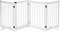 PawHut Barrera para Perros Plegable Valla para Perros Pequeños y Medianos de 4 Paneles con Puerta Barrera de Seguridad de Madera para Escaleras Pasillos 237,5x36x80 cm Blanco