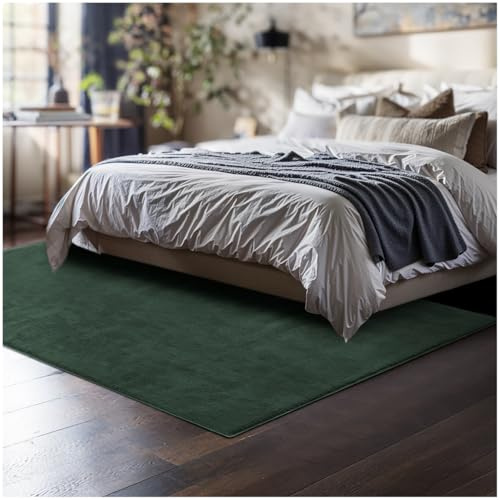 tectake® Tappeto Salotto, Tappeto Pelo Corto, Tappeti Salotto Design Elegante, Tappetino morbido, Lavabile in Lavatrice, Ideale per Sala da Pranzo, Camera, Studio, Soggiorno - Verde - 120 x 170 cm