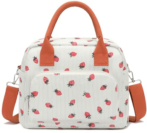 RLGPBON Sac Isotherme Repas Femmes, Sac à Lunch Portatif à Compartiments Séparés Réutilisable Sac à Main de Déjeuner pour École et Pique Nique ou Travail