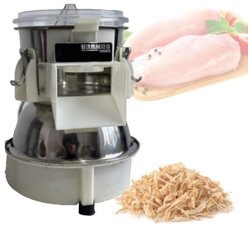VNATWGOO Sfilacciatore E Affettatrice per Petto di Pollo da 180 W, Utensile Automatico in Acciaio Inox per La Preparazione dei Pasti, capacità di Sfilacciamento Ad Alta velocità di 110 kg/H