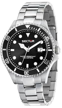 Sector No Limits Orologio Uomo, Tempo, Data, Analogico, 43 mm, Collezione 230, Idee Regalo Uomo