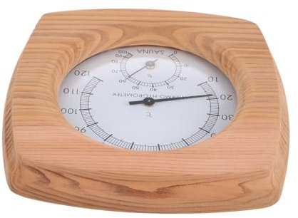 IWOWHERO Sauna Thermometer Hygrometer Wall Mounted Hanging Temperature Gauge for Accurate Humidity Measurement Sauna Steam Rooms and Bathrooms Versatile and Easy to Install