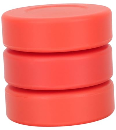 DECORNIJIA Eishockey Pucks Trainingsset PVC Flach Einstellbare Härte Oberfläche 3 Stück Hockeypucks Indoor Outdoor Training