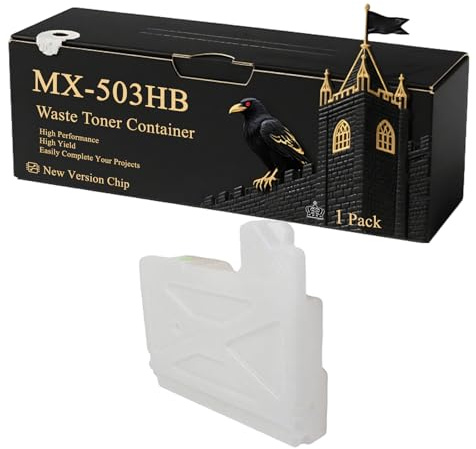 MX503HB Waste Toner Container Compatible for Sharp MX-363N MX-M283N MX-363U Printers, With Chip, 80000 Pages (1 Pack Black)