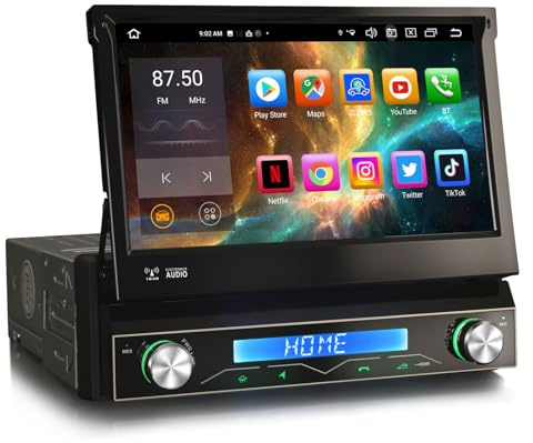 Android 14 6GB + 128GB 8 Núcleos Dab+ Radio para Coche 1 DIN Estéreo Navegador GPS Soporte Inalámbrico Apple CarPlay Android Auto WiFi 4G USB DSP Bluetooth 5.0 FM Radio 7 Pulgadas IPS Pantalla táctil
