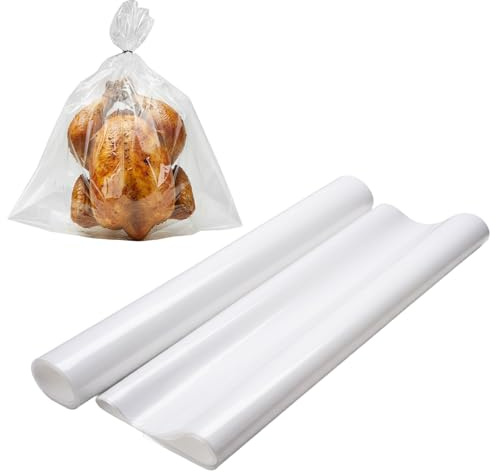 argtnayk 10 StüCk Bratschlauch – 48.3x61cm Nylon Kochbeutel FüR Truthahn,Ente & Fleisch,Lebensmittelechte Marinierbeutel FüR Slow Cooker & Backofen (Doppelseitig 5-SträNgig) Mikrowellen-Einsatzbeutel