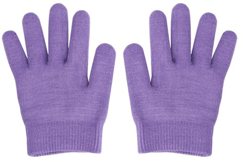 POPETPOP Moisturizing Gel Hand Gloves Hydrating Gloves Exfoliating Skin Care Spa Mittens with Essential Oil Purple for Adults for Dry Hands Overnight Treatment