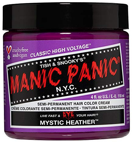 Manic Panic Mystic Heather Classic Creme, Vegan, Cruelty Free, Purple Semi Permanent Hair Dye 118ml