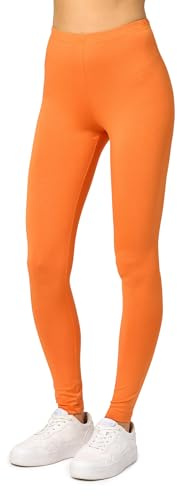 Merry Style Leggings Damen lang Sportleggings MS10-143 (Orange,XL)