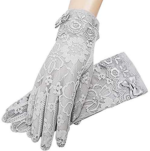 RUIXIB Damen Fäustlinge Handschuhe Fahrradhandschuhe Touchscreen Gloves Lace Spitze Netzhandschuhe Atmungsaktiv Anti-UV Sonnenschutz Sommerhandschuhe für Frauen Kostüm Accessoires