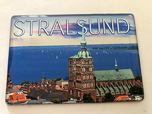 Stralsund Mecklenburg Vorpommern-Souvenir-Kühlschrankmagnet Fridge Magnet, Reiseandenken 061203