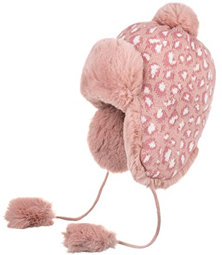 Yixda Damen Wintermütze mit Ohrenklappen Warm Ski Fliegermütze Winddicht Fellmütze (Rosa)